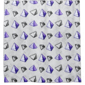 Rideaux De Douche Pyramides Motif Géométrie Math Enseignant (Devant)