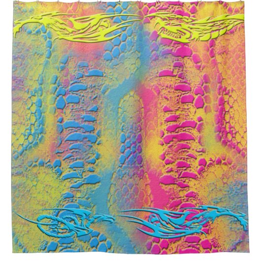 Rideaux De Douche PYTHON - moderne fractale décorative - (Devant)