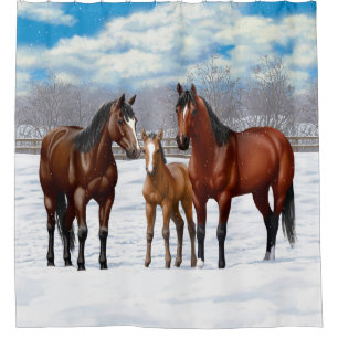 Rideaux De Douche Quai de Bay Horses