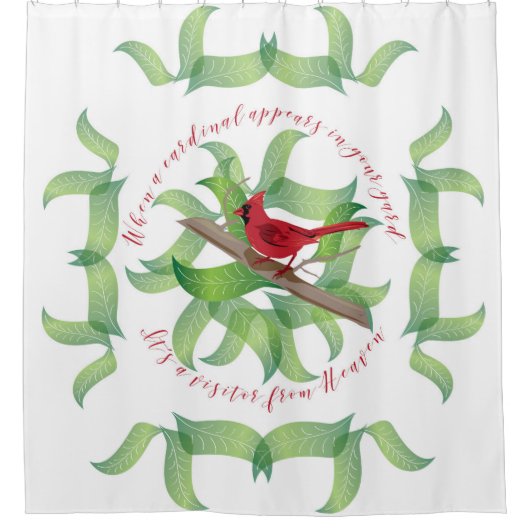 Rideaux De Douche Quand un cardinal apparaît dans votre cour… (Devant)