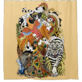 Rideaux De Douche quatre animaux célestes (Devant)