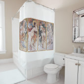 Rideaux De Douche Quatre saisons, Mucha (En situation)