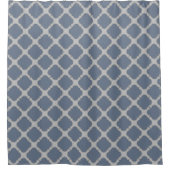Rideaux De Douche Quatrefoil gris bleu (Devant)