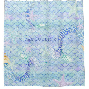 Rideaux De Douche Queue de la sirène Échelle de poisson Motif Nom