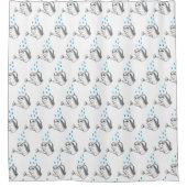 Rideaux De Douche Quirky Dripping Watering Can Pattern (Devant)