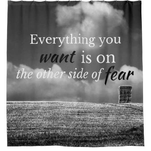 Rideaux De Douche Quota motivationnel: Everything you want is on... (Devant)