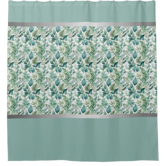 Rideaux De Douche Rafraîchissez votre espace Mint vert et argent (Devant)