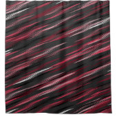 Rideaux De Douche Raies noires roses et grises (Devant)