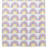 Rideaux De Douche Rainbot Boho Rose Bleu Jaune Plat (Devant)