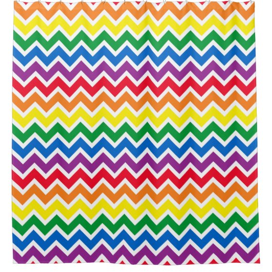 Rideaux De Douche Rainbow Chevron (Devant)