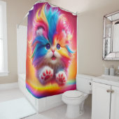 Rideaux De Douche Rainbow Kitten (En situation)