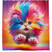 Rideaux De Douche Rainbow Kitten (Devant)