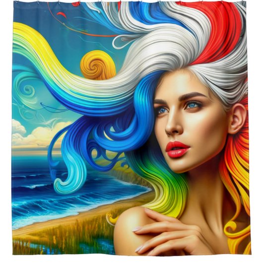 Rideaux De Douche Rainbow Lady (Devant)