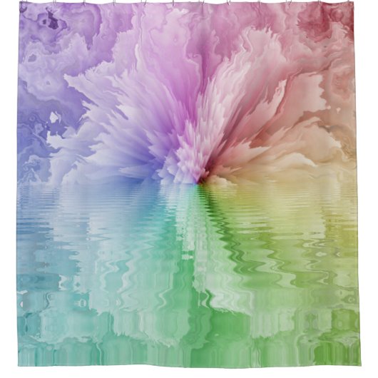 Rideaux De Douche Rainbow Peony Tie Dye Hippie (Devant)