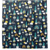 Rideaux De Douche Rainy Day Gnomes Rainbow Kids (Devant)