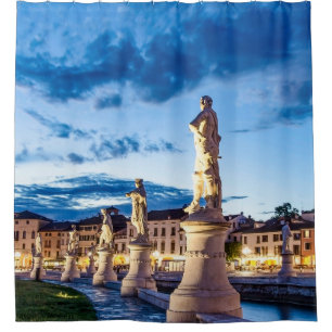 Rideaux De Douche Rangée de statues illuminées à Padova