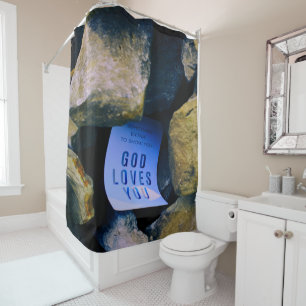 Rideaux De Douche Rappel de l'amour de Dieu pour vous. Foi chrétienn
