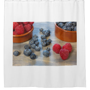 Rideaux De Douche Raspberries et Blueberries