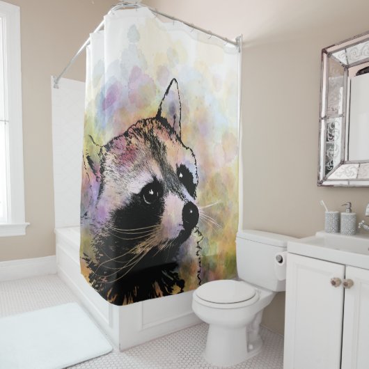 Rideaux De Douche raton laveur 23 (En situation)