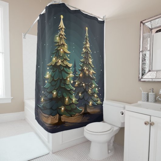 Rideaux De Douche Rayon Tannenbaum (En situation)
