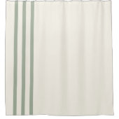 Rideaux De Douche Rayure minimaliste sauge (Devant)
