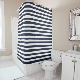 Rideaux De Douche Rayure noire et blanche