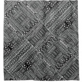 Rideaux De Douche Rayure pointillée ZigZag patchwork (Devant)
