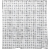 Rideaux De Douche Rayures à carreaux gris blanc (Devant)