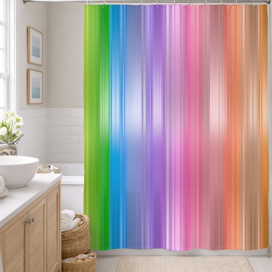 Rideaux De Douche Rayures arc-en-ciel