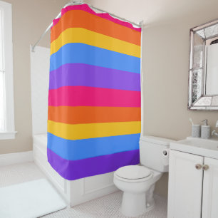 Rideaux De Douche Rayures arc-en-ciel
