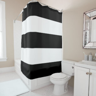 Rideaux De Douche Rayures blanches noires