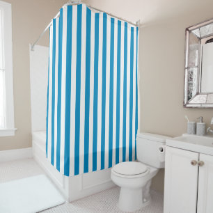 Rideaux De Douche Rayures bleues de chaise longue