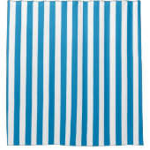 Rideaux De Douche Rayures bleues de chaise longue (Devant)