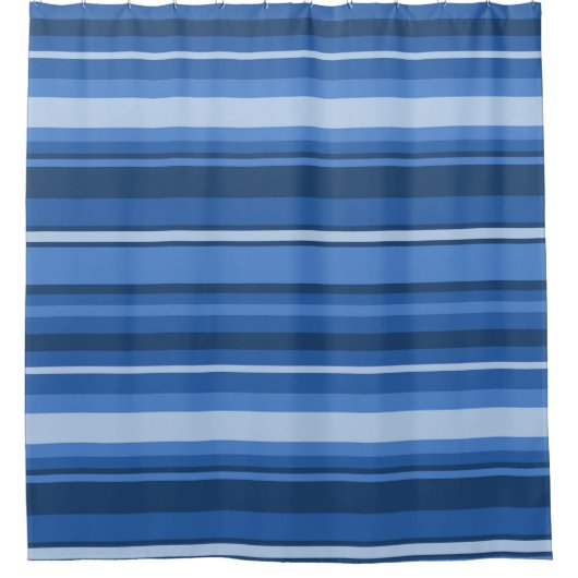 Rideaux De Douche Rayures bleues monogramme (Devant)