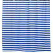 Rideaux De Douche Rayures bleues nautiques (Devant)
