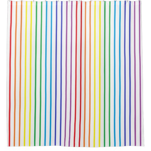 Rideaux De Douche Rayures d'arc-en-ciel décrites par verticale (Devant)