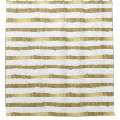 Rideaux De Douche Rayures de charme d'or (Devant)