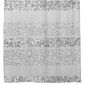 Rideaux De Douche Rayures de paillettes de léopard Glam 7 (Devant)