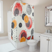 Rideaux De Douche Rayures de tranches de citrus gras (6) (En situation)