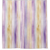 Rideaux De Douche Rayures d'iris crème violet   (Devant)