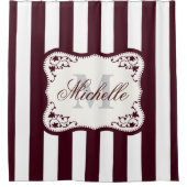 Rideaux De Douche Rayures et monogrammes (Devant)