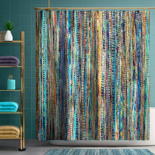 Rideaux De Douche Rayures et perles