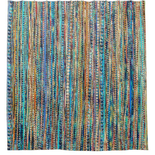 Rideaux De Douche Rayures et perles (Devant)