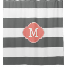 Rayures gris-foncé et blanches chiques avec le