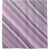 Rideaux De Douche Rayures Gris Violet (Devant)