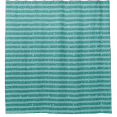 Rideaux De Douche Rayures horizontales de style pailleté vert sarcel (Devant)