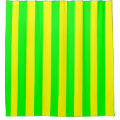 Rideaux De Douche Rayures Jaune Citron et Vert Citron (Devant)