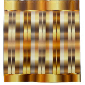 Rideaux De Douche Rayures métalliques élégantes d'or (Devant)
