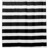 Rideaux De Douche Rayures noir et blanc chic moderne (Devant)