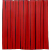 Rideaux De Douche Rayures noires et rouges (Devant)